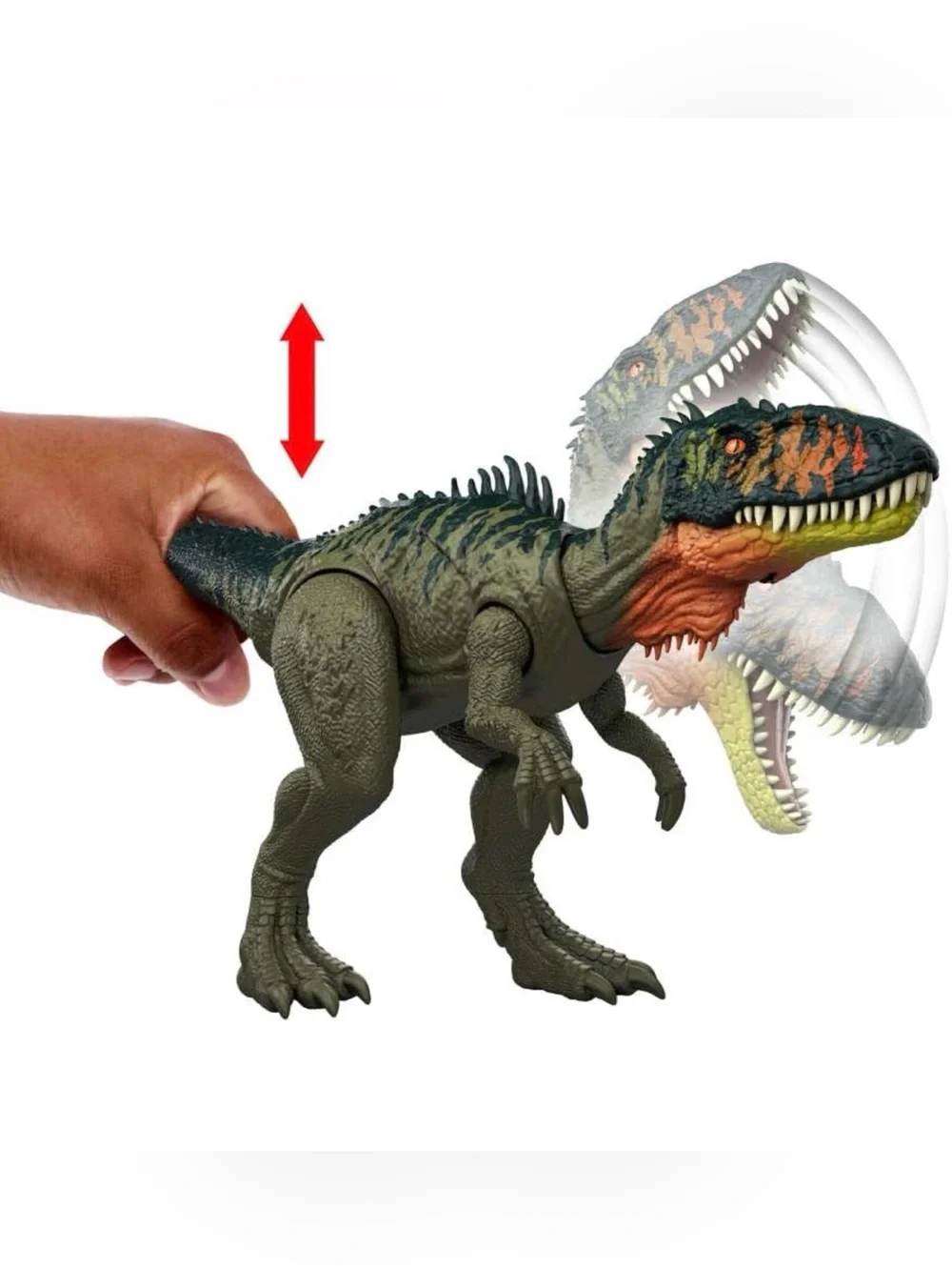 Mattel Jurassic World Rebirth Gigantic Tyrannotitian Dinosaur Toy, Digital Play